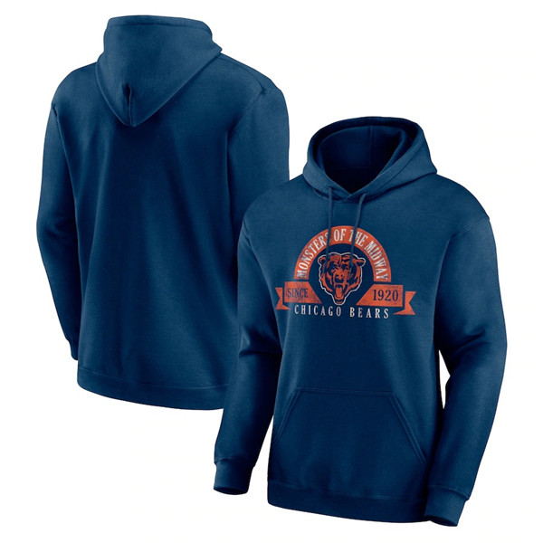 Men's Chicago Bears Navy Pullover Hoodie